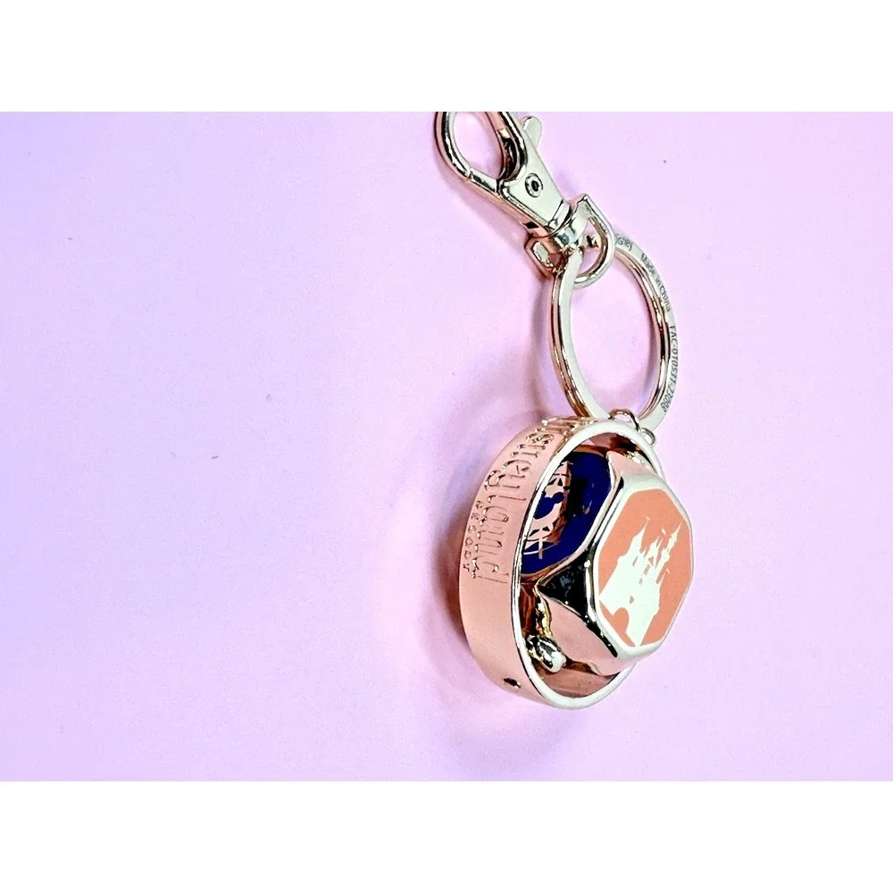 Disneyland Resort Spinner Keychain Castle Icons Disney Store Gold Tone